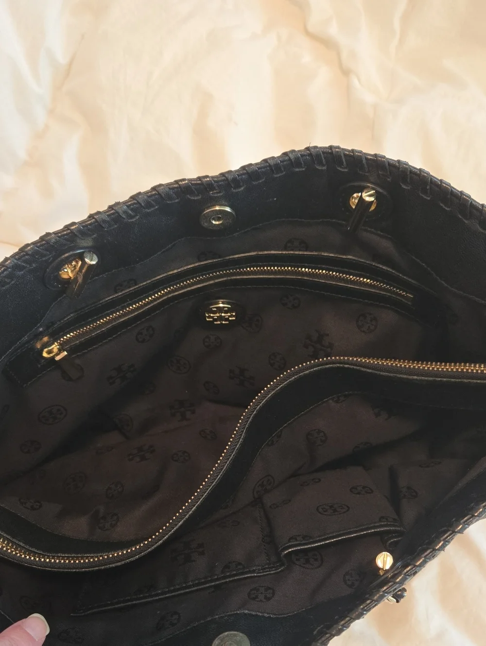 Tory Burch large quilted tote